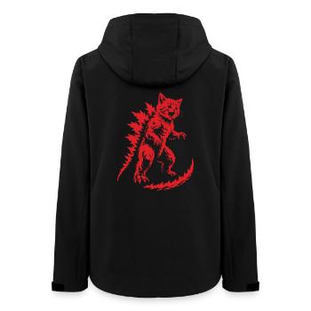 Kätzchen-Kaiju-Brüllen, Catzilla - Frauen Recycelte Softshelljacke von Stanley/Stella - Schwarz - Hinten - AI Model Female 172 light (172cm)