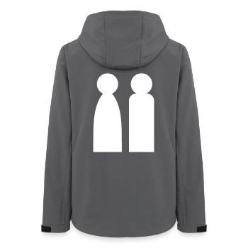 Minimalist Pair | Silhouette homme et femme - Veste softshell femme recyclée Stanley/Stella - charbon - Dos - AI Model Female 172 light (172cm)
