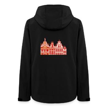 Historische Fassade im Barockstil - Frauen Recycelte Softshelljacke von Stanley/Stella - Schwarz - Hinten - AI Model Female 172 light (172cm)
