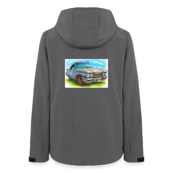 Retro Classic Cad -60 - Frauen Recycelte Softshelljacke von Stanley/Stella - Anthrazit - Hinten - AI Model Female 172 light (172cm)