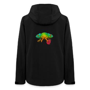 Regenbogen Chamäleon Lolli - Frauen Recycelte Softshelljacke von Stanley/Stella - Schwarz - Hinten - AI Model Female 172 light (172cm)