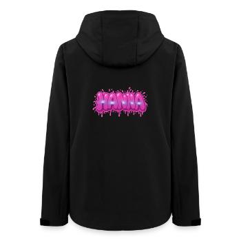 Graffiti HANNA Name Gift Ideal druckbar auf - Frauen Recycelte Softshelljacke von Stanley/Stella - Schwarz - Hinten - AI Model Female 172 light (172cm)