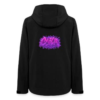 Graffiti MILA Name Gift Ideal Printable - Women’s Recycled Softshell Jacket by Stanley/Stella - black - Back - AI Model Female 172 light (172cm)