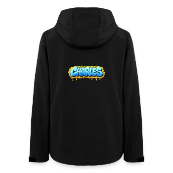Graffiti  CHARLES Prénom cadeau idéal imprimable s - Veste softshell femme recyclée Stanley/Stella - noir - Dos - AI Model Female 172 light (172cm)