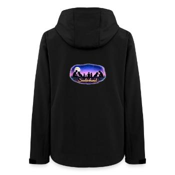 Soul Dog Love - Women’s Recycled Softshell Jacket by Stanley/Stella - black - Back - AI Model Female 172 light (172cm)