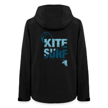 KITE SURF 3 - Frauen Recycelte Softshelljacke von Stanley/Stella - Schwarz - Hinten - AI Model Female 172 light (172cm)