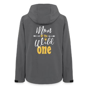 Mom Of The Wild One lustiger 1. Geburtstag First Thing - Frauen Recycelte Softshelljacke von Stanley/Stella - Anthrazit - Hinten - AI Model Female 172 light (172cm)