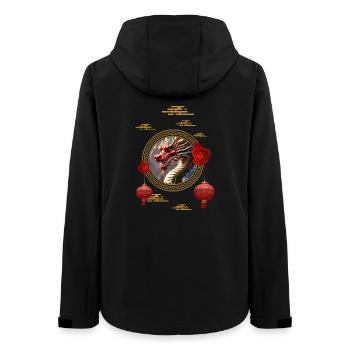 Bonne année du Dragon Chinois - Veste softshell femme recyclée Stanley/Stella - noir - Dos - AI Model Female 172 light (172cm)