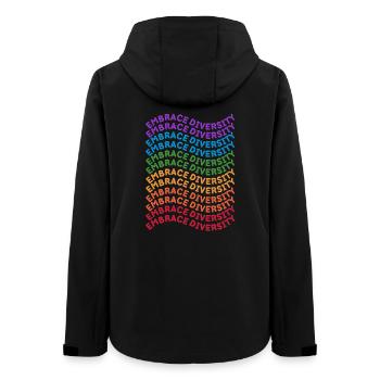 Lgbt. Vielfalt annehmen - Frauen Recycelte Softshelljacke von Stanley/Stella - Schwarz - Hinten - AI Model Female 172 light (172cm)