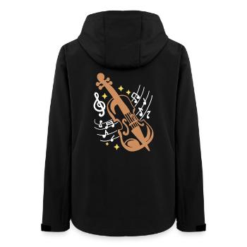 Geige Geiger - Frauen Recycelte Softshelljacke von Stanley/Stella - Schwarz - Hinten - AI Model Female 172 light (172cm)