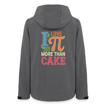 J’aime Pi Plus que le gâteau - Veste softshell femme recyclée Stanley/Stella - charbon - Dos - AI Model Female 172 light (172cm)