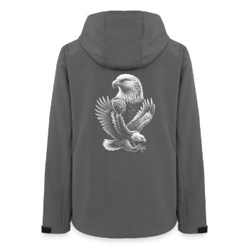 Fier pygargue à tête blanche comme un portrait réaliste - Veste softshell femme recyclée Stanley/Stella - charbon - Dos - AI Model Female 172 light (172cm)
