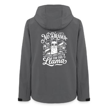 No Drama Lama – Chill Vibes - Women’s Recycled Softshell Jacket by Stanley/Stella - anthracite - Back - AI Model Female 172 light (172cm)