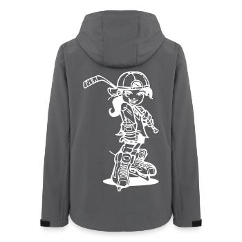 Eishockey-Mädchen - Frauen Recycelte Softshelljacke von Stanley/Stella - Anthrazit - Hinten - AI Model Female 172 light (172cm)