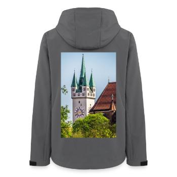 Tour de la ville de Straubing - Veste softshell femme recyclée Stanley/Stella - charbon - Dos - AI Model Female 172 light (172cm)