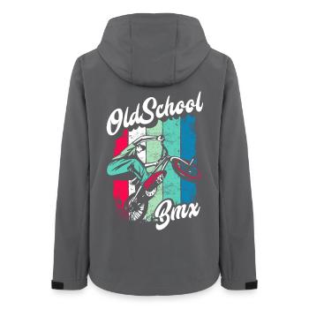 BMX vélo | Roue BMX | Cool BMX | Idée de cadeau - Veste softshell femme recyclée Stanley/Stella - charbon - Dos - AI Model Female 172 light (172cm)