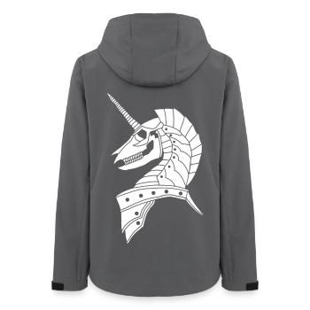 White Gothic Unicorn - Women’s Recycled Softshell Jacket by Stanley/Stella - anthracite - Back - AI Model Female 172 light (172cm)
