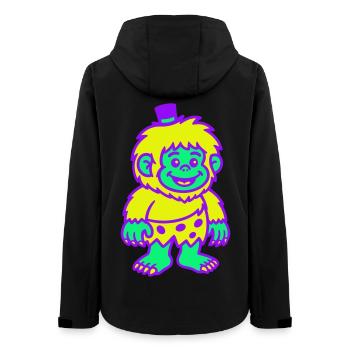 Kerlchen mit Hut - Frauen Recycelte Softshelljacke von Stanley/Stella - Schwarz - Hinten - AI Model Female 172 light (172cm)