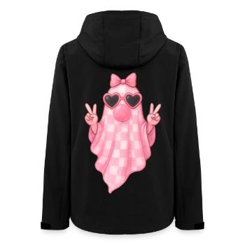 Mignon fantôme rose Halloween Design - Veste softshell femme recyclée Stanley/Stella - noir - Dos - AI Model Female 172 light (172cm)