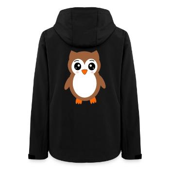 braune Eule Vogel Vogelschutz - Frauen Recycelte Softshelljacke von Stanley/Stella - Schwarz - Hinten - AI Model Female 172 light (172cm)
