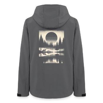 FUCHS IM WALD - Frauen Recycelte Softshelljacke von Stanley/Stella - Anthrazit - Hinten - AI Model Female 172 light (172cm)