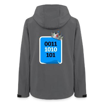 Binär-König - Frauen Recycelte Softshelljacke von Stanley/Stella - Anthrazit - Hinten - AI Model Female 172 light (172cm)