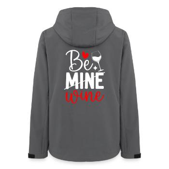 Witziges Be Mine Wine Valentinstag Wein Liebhaber - Frauen Recycelte Softshelljacke von Stanley/Stella - Anthrazit - Hinten - AI Model Female 172 light (172cm)