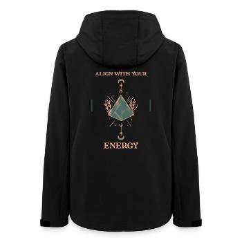 align_with_you_Energy - Frauen Recycelte Softshelljacke von Stanley/Stella - Schwarz - Hinten - AI Model Female 172 light (172cm)