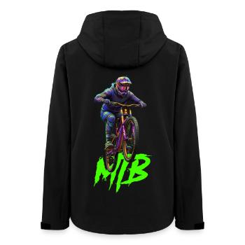 MTB bike - Frauen Recycelte Softshelljacke von Stanley/Stella - Schwarz - Hinten - AI Model Female 172 light (172cm)