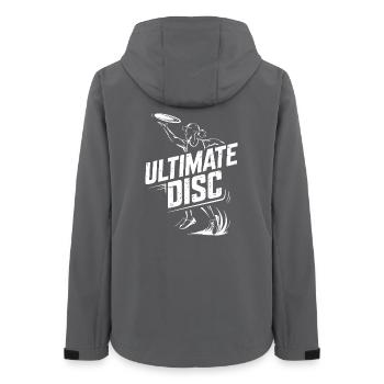  Ultimate Disc Frisbee Spieler Wurf Action Für - Frauen Recycelte Softshelljacke von Stanley/Stella - Anthrazit - Hinten - AI Model Female 172 light (172cm)