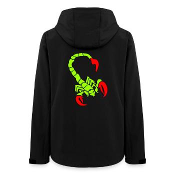 skorpion_01_3d_rot_2 - Frauen Recycelte Softshelljacke von Stanley/Stella - Schwarz - Hinten - AI Model Female 172 light (172cm)