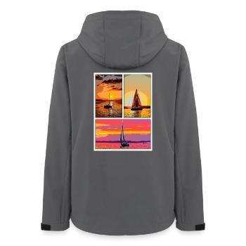 veil - Women’s Recycled Softshell Jacket by Stanley/Stella - anthracite - Back - AI Model Female 172 light (172cm)