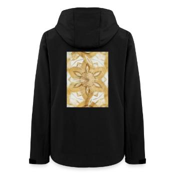 Golden Mandala Harmony - Women’s Recycled Softshell Jacket by Stanley/Stella - black - Back - AI Model Female 172 light (172cm)
