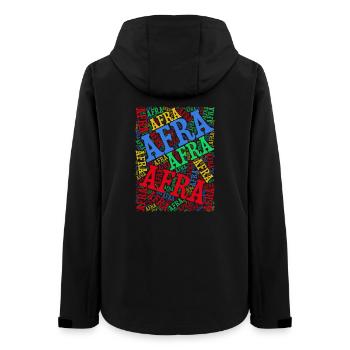 t-shirt Afra word cloud t-shirt idée cadeau t-shirt - Veste softshell femme recyclée Stanley/Stella - noir - Dos - AI Model Female 172 light (172cm)