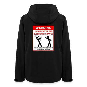 Avertissement sécurité t - Veste softshell femme recyclée Stanley/Stella - noir - Dos - AI Model Female 172 light (172cm)