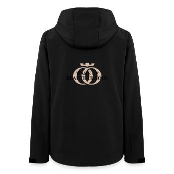 WAKE UP BEAUTIFUL SOUL – Oppoline Collection - Women’s Recycled Softshell Jacket by Stanley/Stella - black - Back - AI Model Female 172 light (172cm)