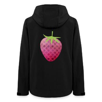 Erdbeere Frühling Muster Obst Frühling pink Frucht - Frauen Recycelte Softshelljacke von Stanley/Stella - Schwarz - Hinten - AI Model Female 172 light (172cm)