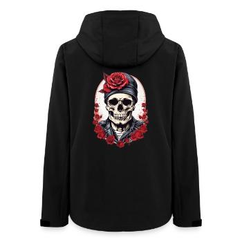 Crâne avec des roses - Veste softshell femme recyclée Stanley/Stella - noir - Dos - AI Model Female 172 light (172cm)