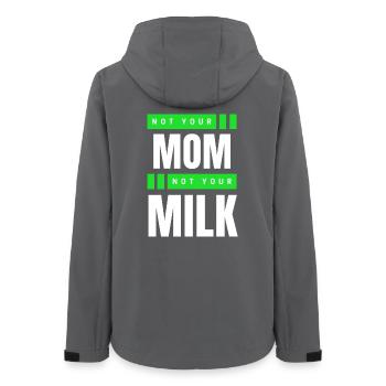 Not Your Mum Not Your Milk - Women’s Recycled Softshell Jacket by Stanley/Stella - anthracite - Back - AI Model Female 172 light (172cm)
