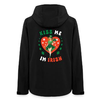 Embrasse-moi, je suis irlandaise - Veste softshell femme recyclée Stanley/Stella - noir - Dos - AI Model Female 172 light (172cm)