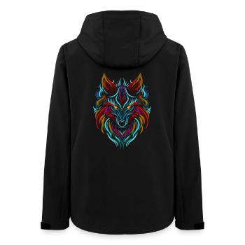 Wolf Tattoo Bunt - Frauen Recycelte Softshelljacke von Stanley/Stella - Schwarz - Hinten - AI Model Female 172 light (172cm)