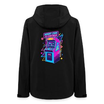 Retro Arcade Design für Gamer & Zocker - Frauen Recycelte Softshelljacke von Stanley/Stella - Schwarz - Hinten - AI Model Female 172 light (172cm)