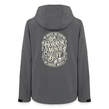 Horror Movies Fan Circle - Women’s Recycled Softshell Jacket by Stanley/Stella - anthracite - Back - AI Model Female 172 light (172cm)
