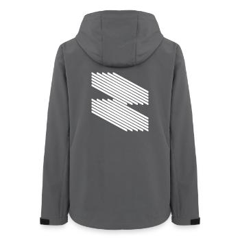 Minimalist Line Pattern Design - Women’s Recycled Softshell Jacket by Stanley/Stella - anthracite - Back - AI Model Female 172 light (172cm)