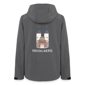 Heidelberg Brückentor,, Wahrzeichen Alte Brücke - Frauen Recycelte Softshelljacke von Stanley/Stella - Anthrazit - Hinten - AI Model Female 172 light (172cm)