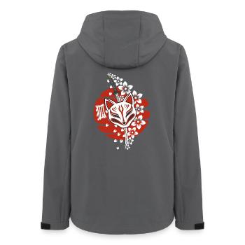 Japan Anime Maske Kitsune - Frauen Recycelte Softshelljacke von Stanley/Stella - Anthrazit - Hinten - AI Model Female 172 light (172cm)
