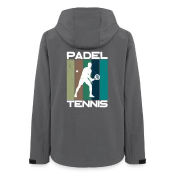 Padel-Tennis Spruch Bälle Sport Schläger Training - Frauen Recycelte Softshelljacke von Stanley/Stella - Anthrazit - Hinten - AI Model Female 172 light (172cm)