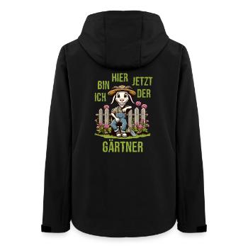 Den Bock zum Gärtner machen - Frauen Recycelte Softshelljacke von Stanley/Stella - Schwarz - Hinten - AI Model Female 172 light (172cm)