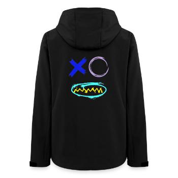 Face Graffiti Teeth - Women’s Recycled Softshell Jacket by Stanley/Stella - black - Back - AI Model Female 172 light (172cm)