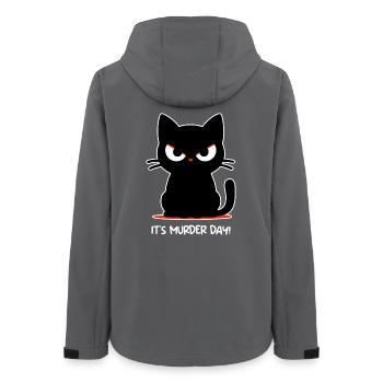 Jour du meurtre (sombre) - Veste softshell femme recyclée Stanley/Stella - charbon - Dos - AI Model Female 172 light (172cm)